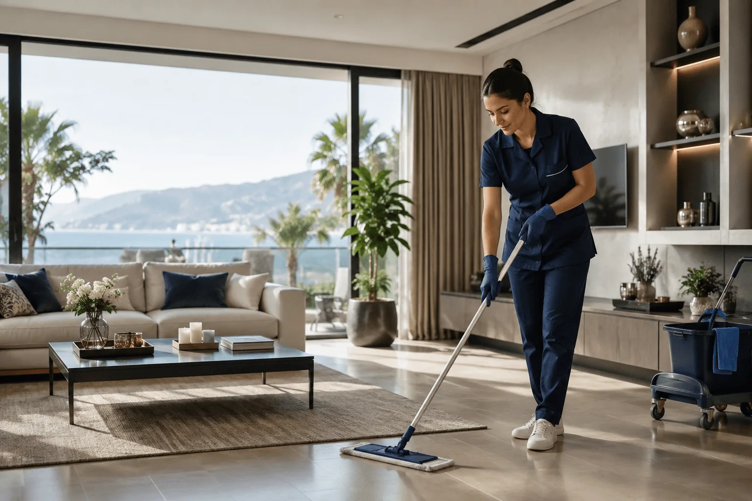 Antalya villa temizliği geniş yaşam alanı görseli